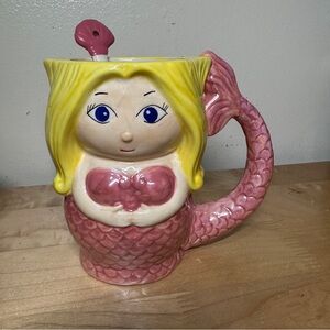 Cupcakes & Cartwheels Mermaid Ceramic Mug with Spoon